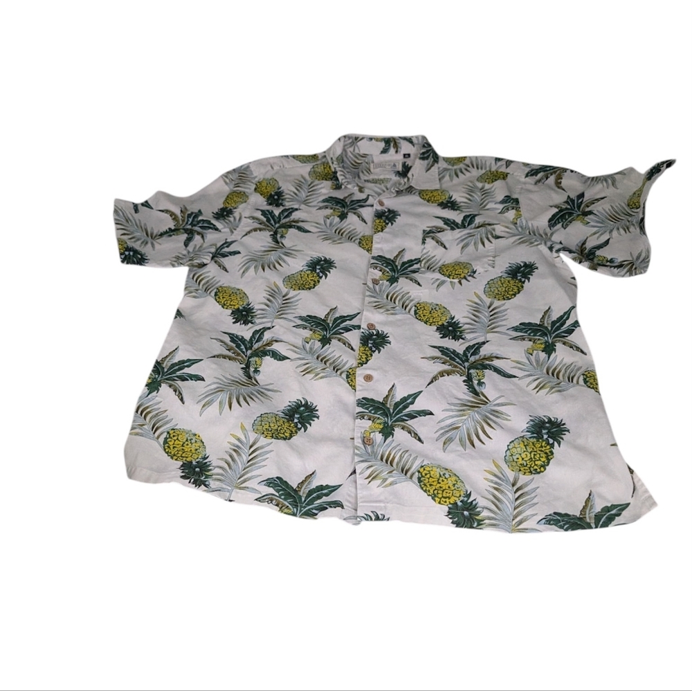 Seaspice 100% cotton XL short sleeve dress pineapple shirt